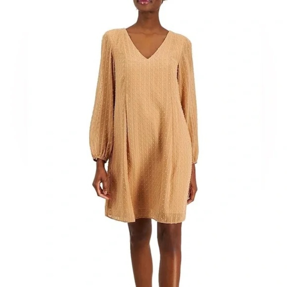 INC Womens Chiffon Back Tie Shift Dress Hazel Wood.
Sz SM
NWT